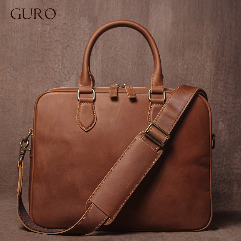 Luxury Bags Tote - GURO hommes Crazy Horse peau de