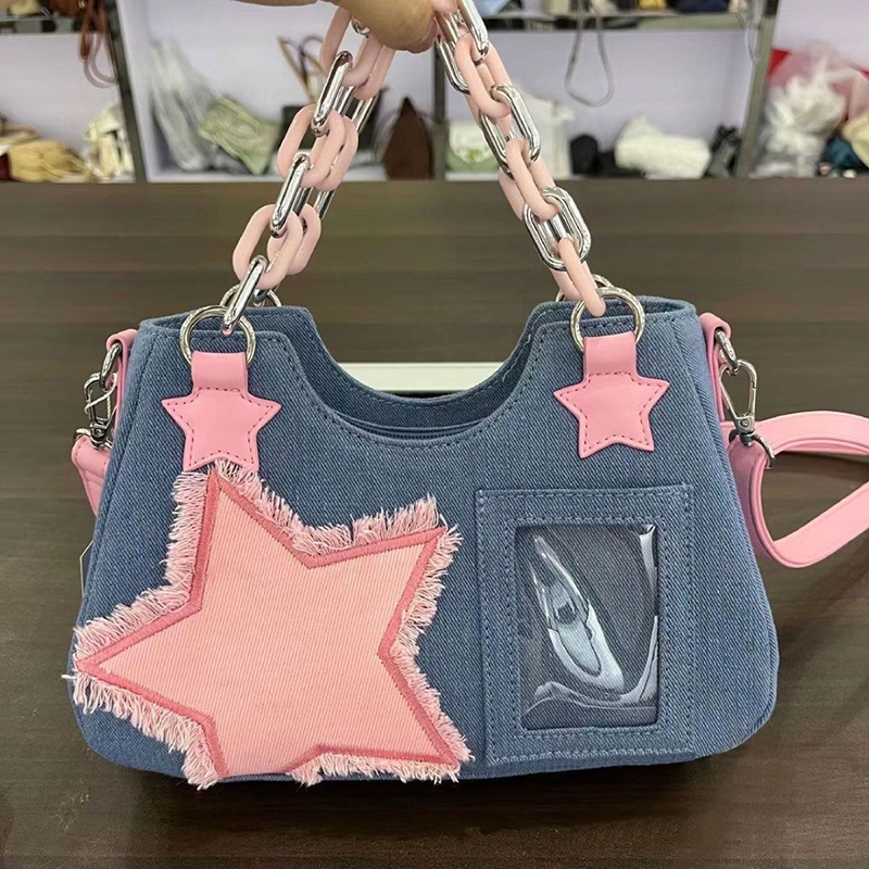 Luxury Bags Tote - Sac fourre-tout en jean pour femme,