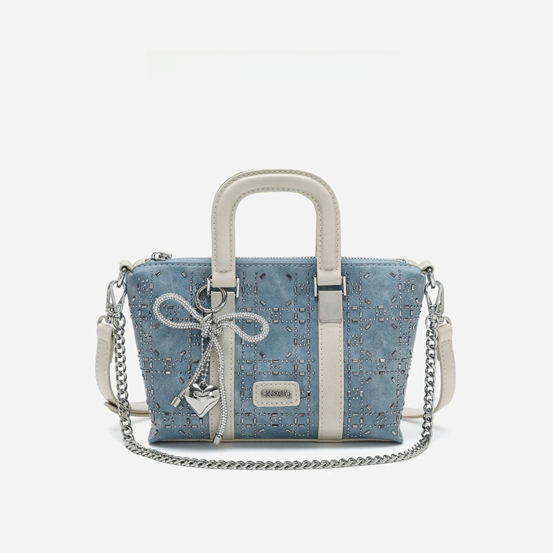 Sac fourre-tout en jean orné d - Luxury Bags Denim avis et prix