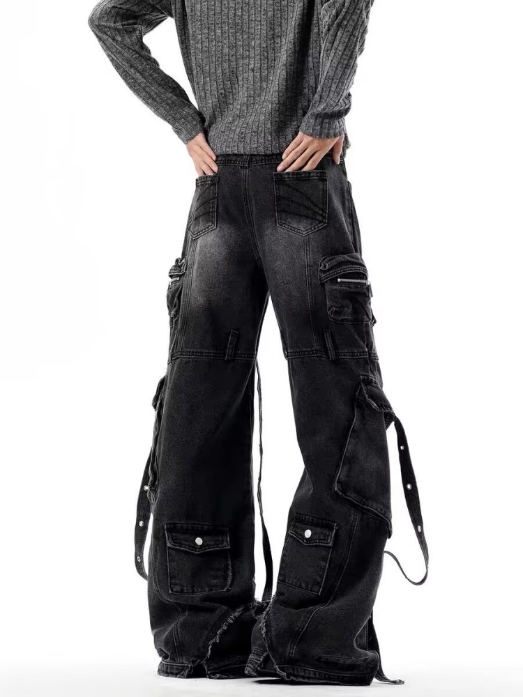 Jean cargo baggy noir délavé s - Luxury Bags Denim avis et prix