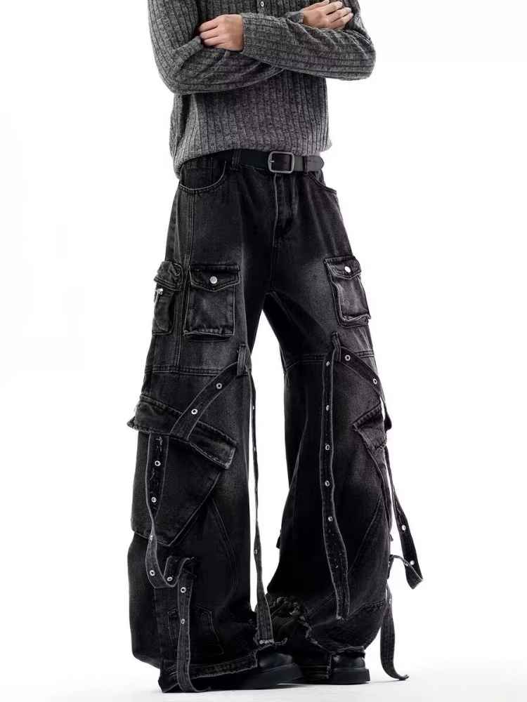 Jean cargo baggy noir délavé s - Luxury Bags Denim avis et prix