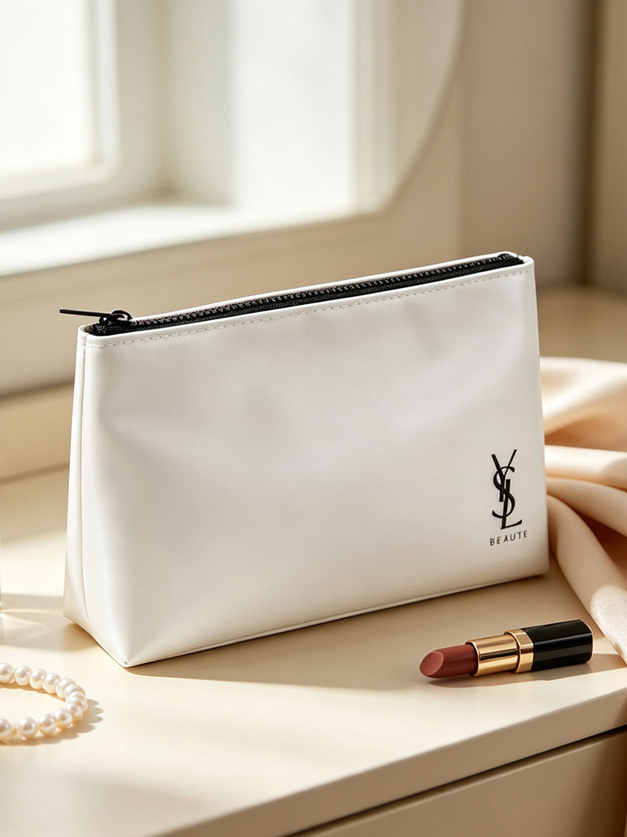 Sac cosmétique en cuir blanc Y - Women Luxury Bags Ysl avis et prix
