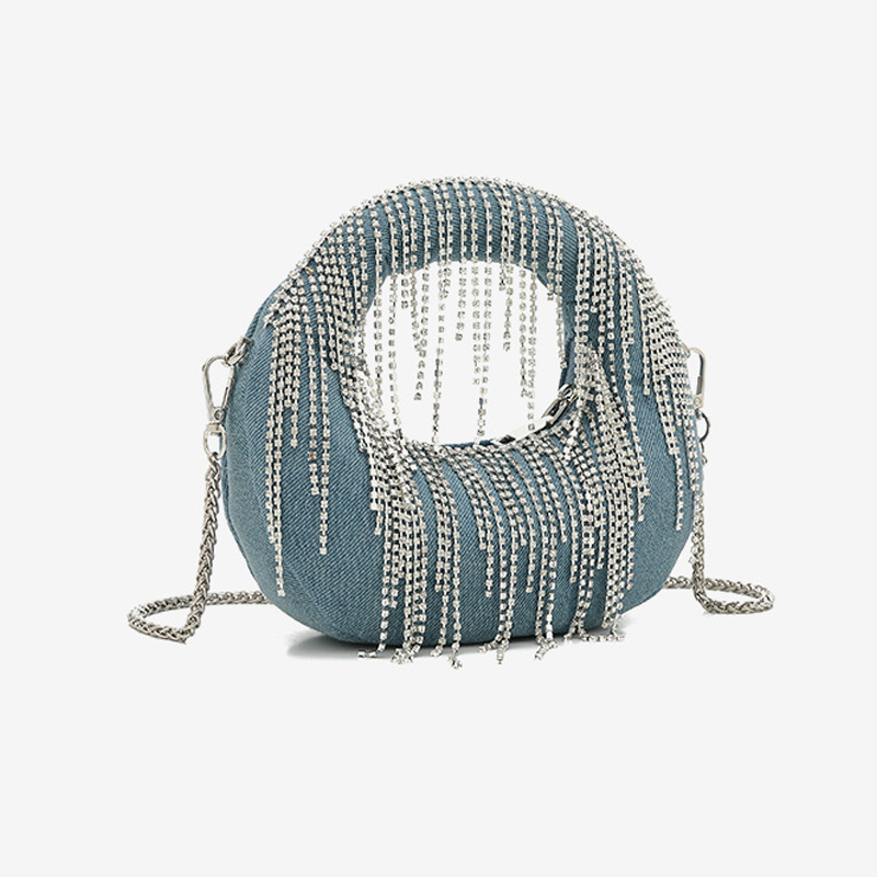 Demi-lune soirée pochette sacs - Luxury Bags Denim avis et prix