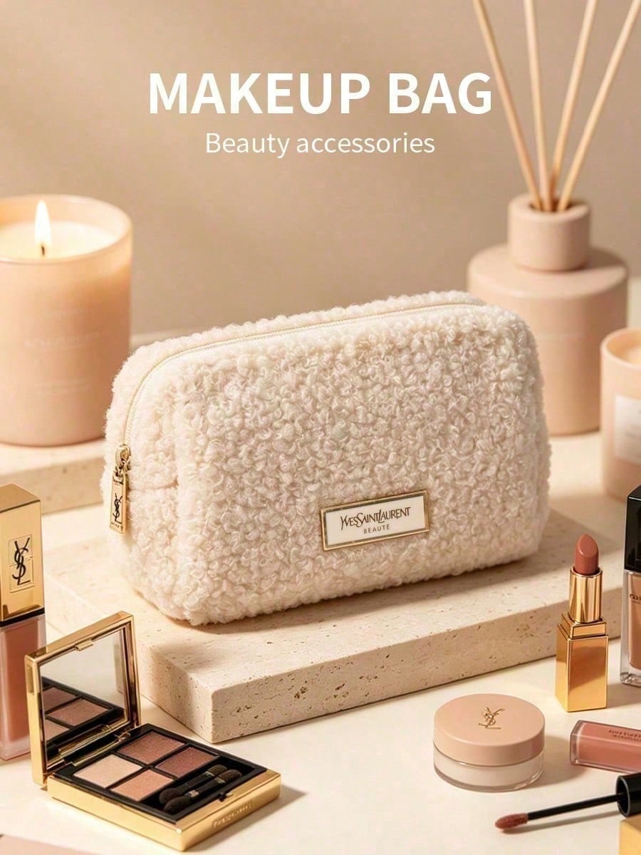 Pochette cosmétique en peluche - Women Luxury Bags Ysl avis et prix